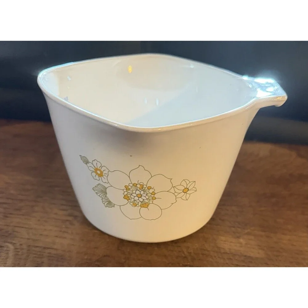 VINTAGE Corningware p-55 1 Qt FLORAL BOUQUET Saucemaker